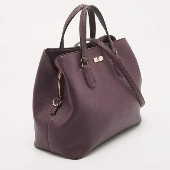 Kate Spade Saffanio Leather Evangelie Satchel - Picture 1 of 9